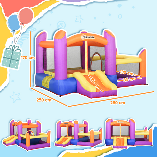 Bouncy Castle with Slide Pool House Inflatable
