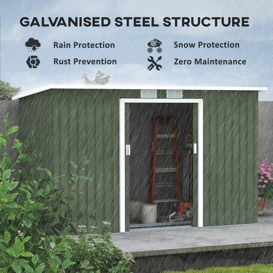 Galvanized Steel Garden Shed