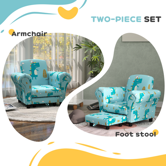 Kids Sofa Set with Stool