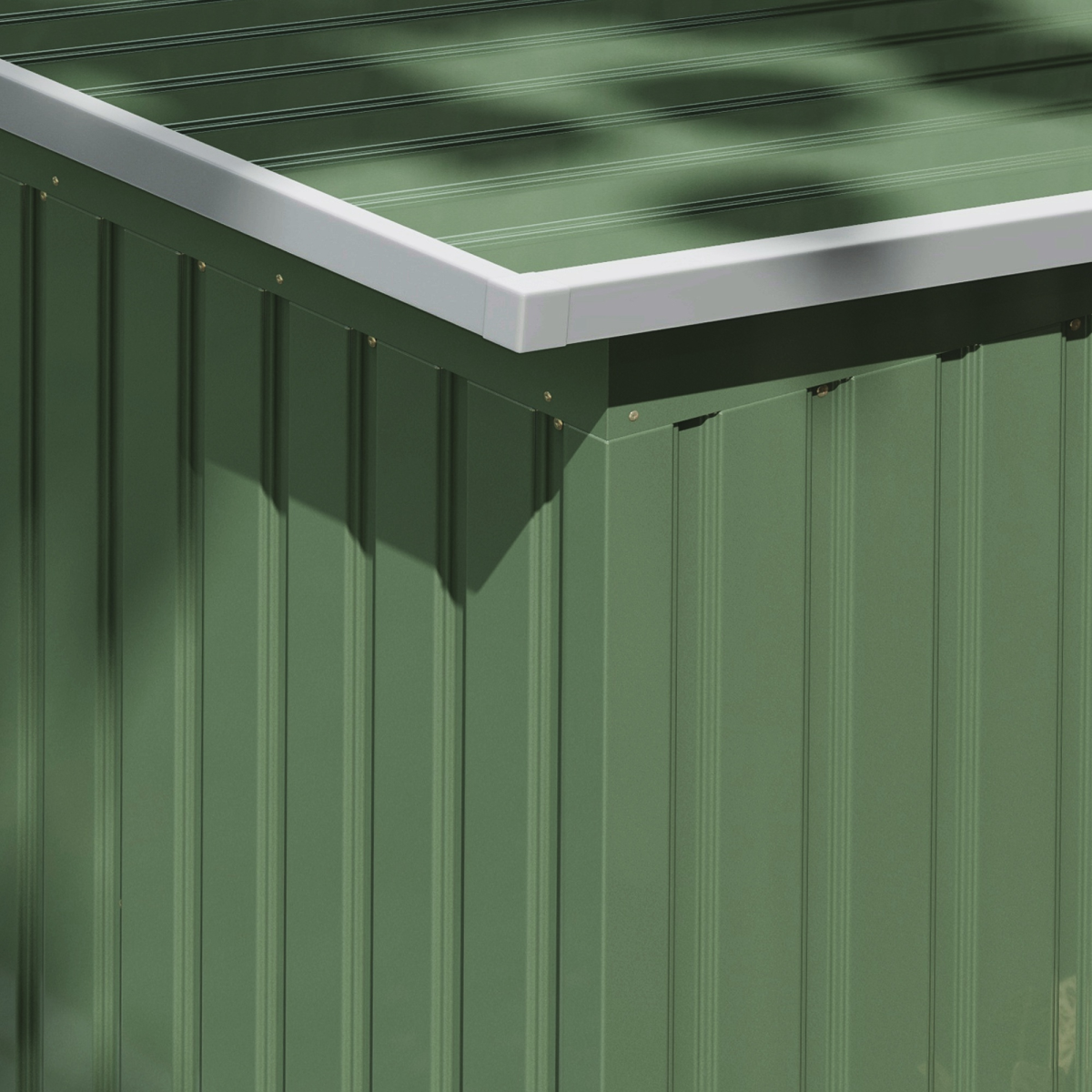 Galvanized Steel Garden Shed with Ventilated Double Doors 9ft x 4.25ft