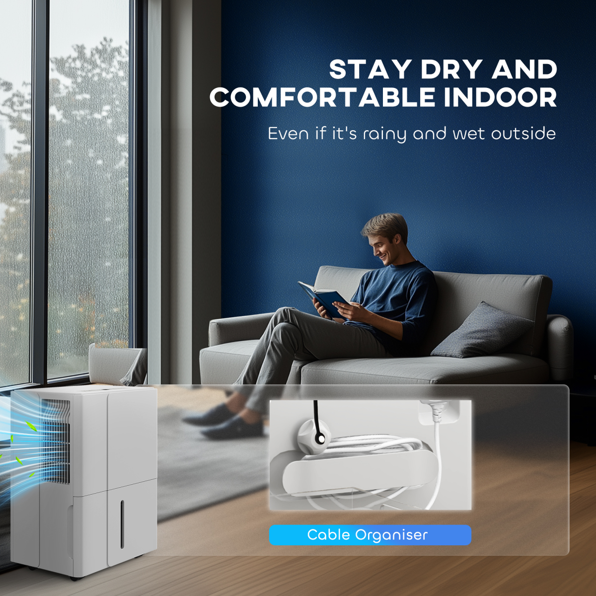 Dehumidifier with Filter, Auto Defrost, for Home Laundry Drying 30L