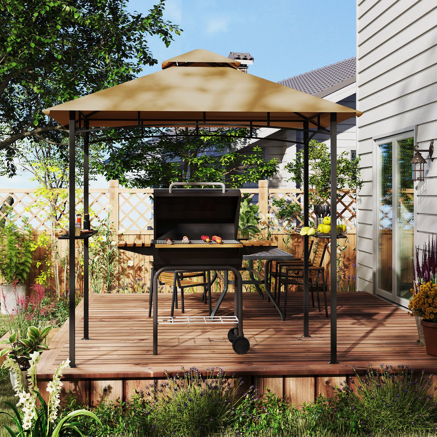 Double-Tier BBQ Gazebo: Stylish Grill Canopy & Ultimate Outdoor Shelter