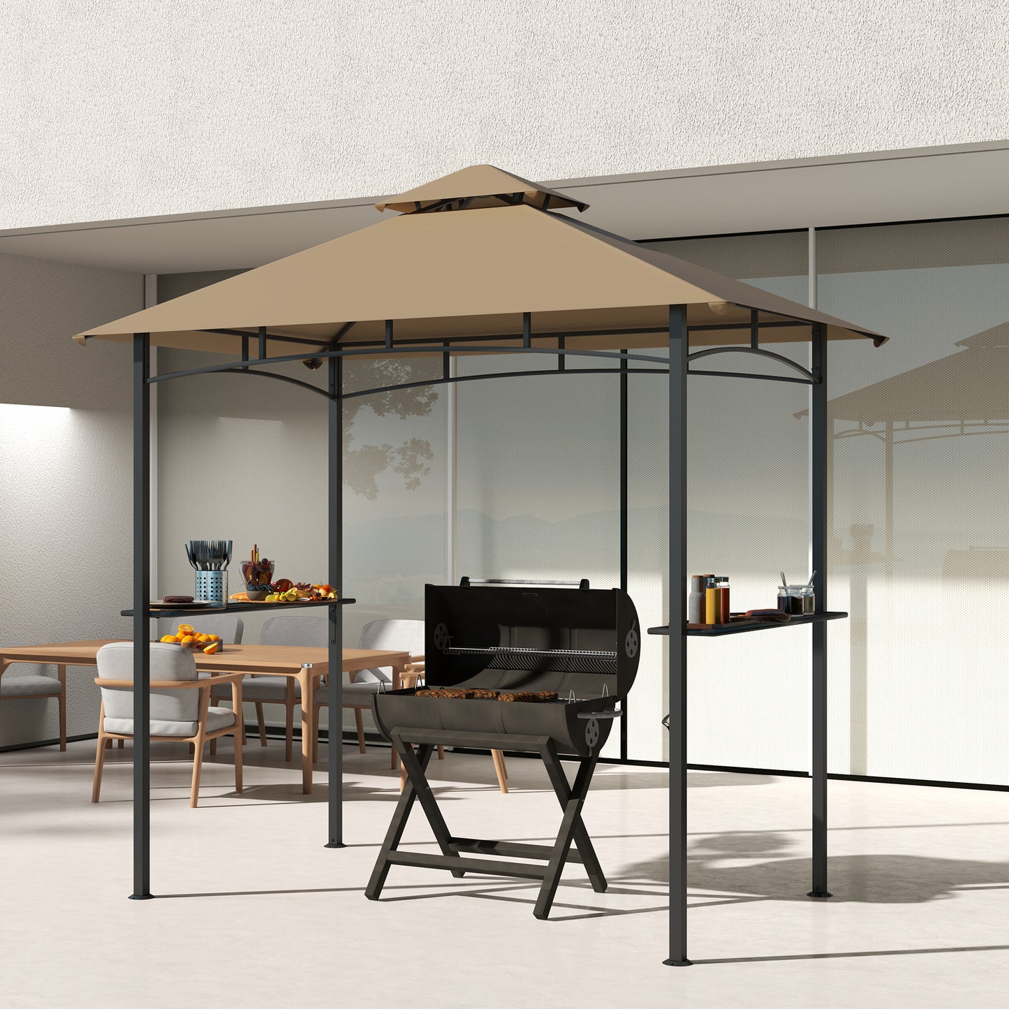 Double-Tier BBQ Gazebo: Stylish Grill Canopy & Ultimate Outdoor Shelter