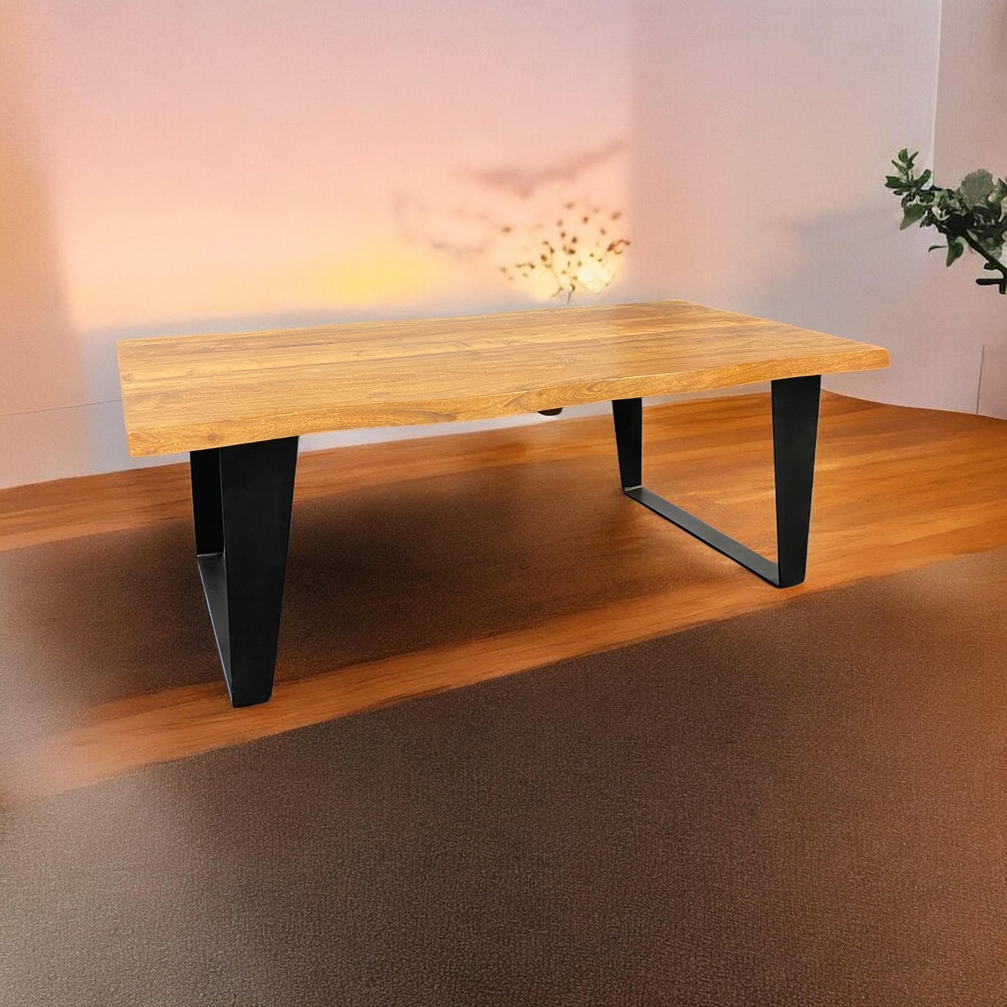WOODEN COFFEE TABLE 115CM