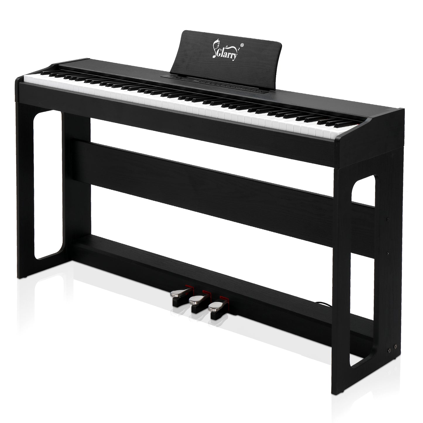 Glarry 88 Keys Full Weighted Keyboards Digital Piano with Furniture Stand