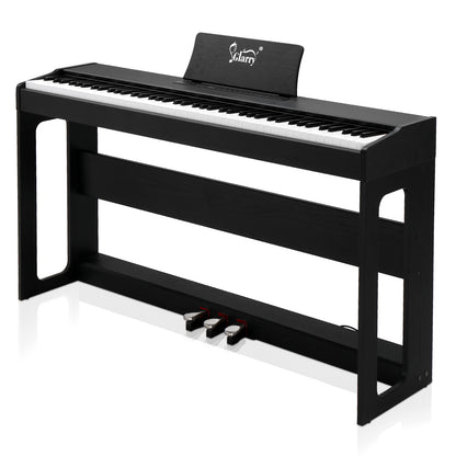 Glarry 88 Keys Full Weighted Keyboards Digital Piano with Furniture Stand