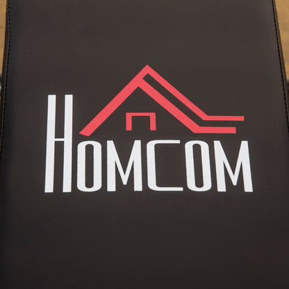 HOMCOM Adjustable Weight Bench with Barbell Rack & Dip Station - Foldable Black
