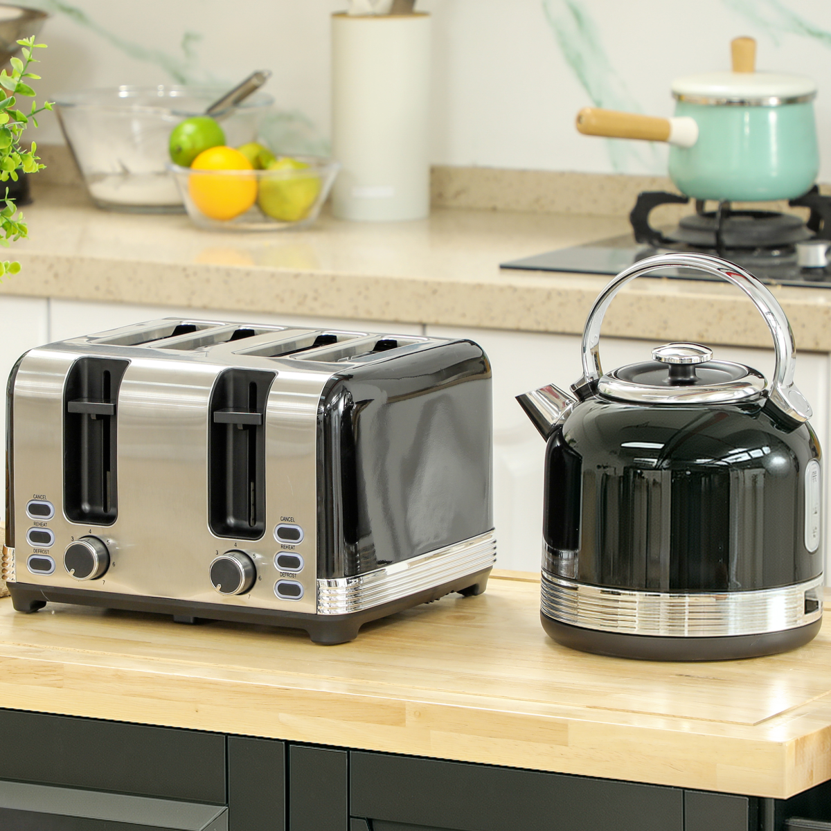 Kettle & 4-Slice Toaster Set