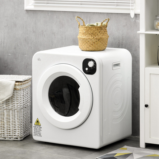 6kg Vented Tumble Dryer with 7 Dry Programmers for Small Spaces White