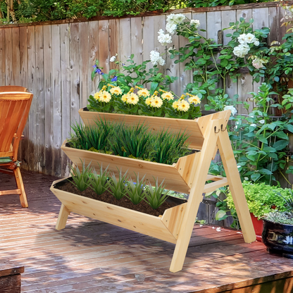 Wooden Plant Stand with Clapboard, Hooks