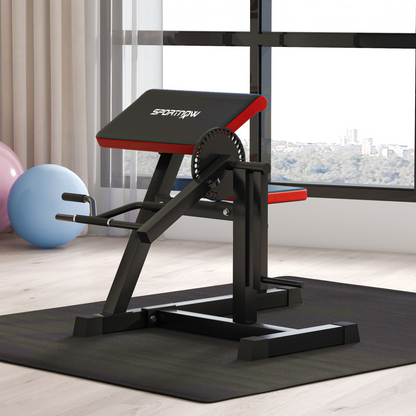 Adjustable Preacher Curl Bench with Elbow Cushion for Home Gym