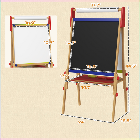 Kids Art Easel - Mess-Free Painting & Drawing Station