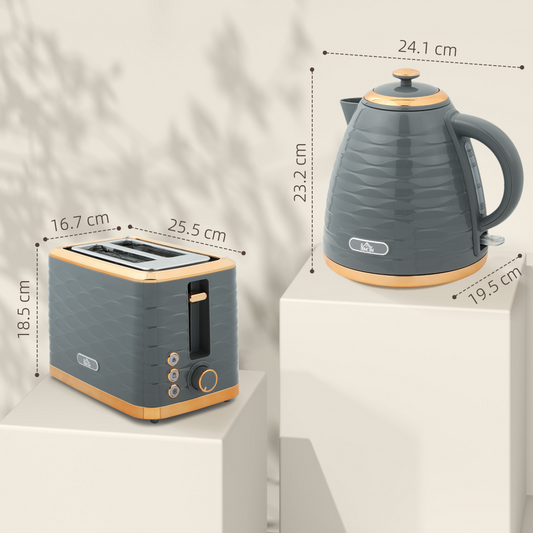 Sleek Kettle & Toaster Set