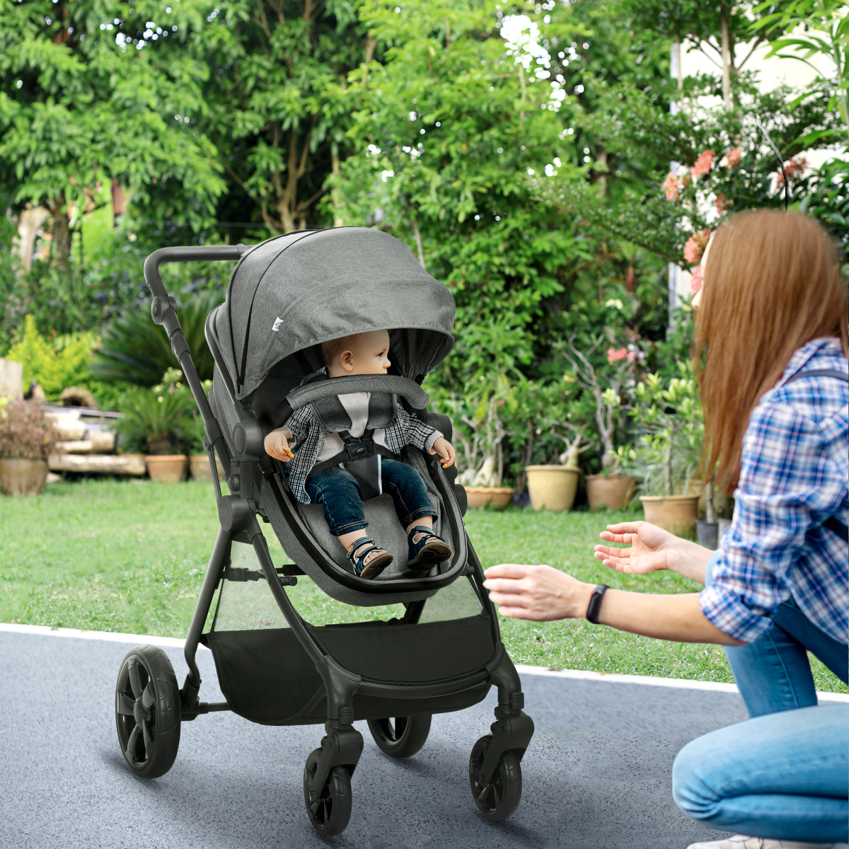 Ultimate Foldable Baby Pushchair - Reclines, Compact & Lightweight Travel Stroller