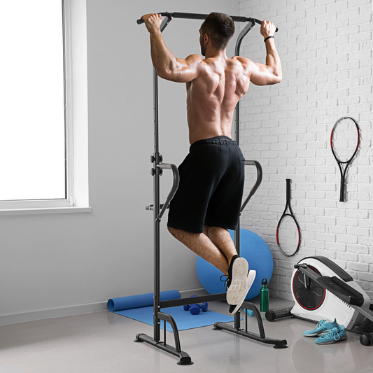 All-in-One Power Tower: Dip Station, Pull-Up Bar & Push-Up Gym