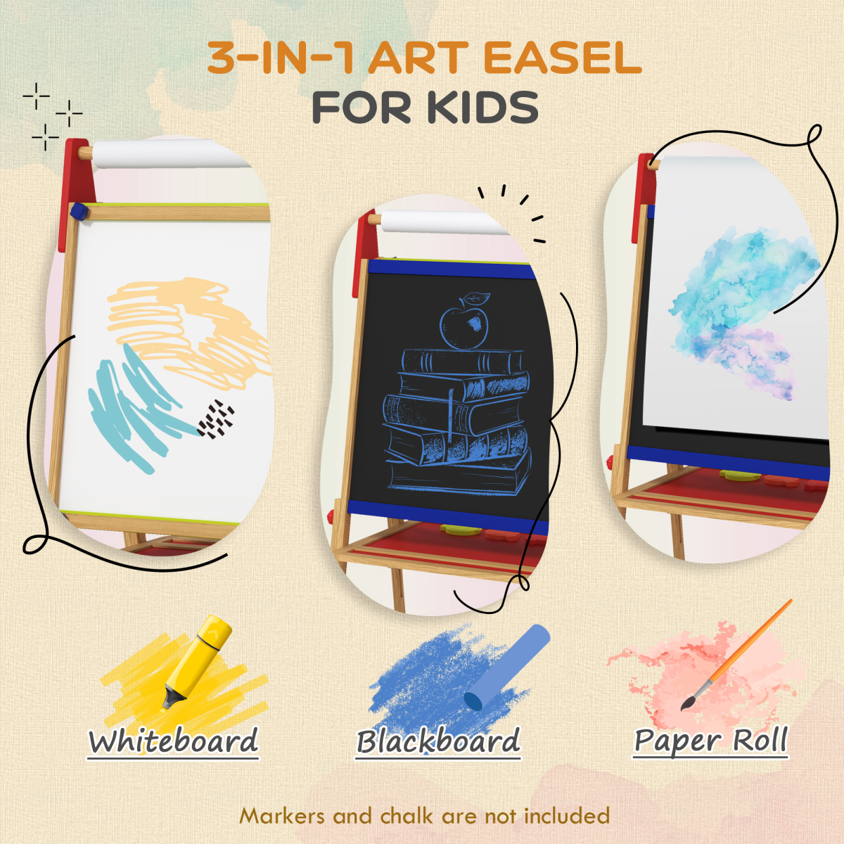 Kids Art Easel - Mess-Free Painting & Drawing Station