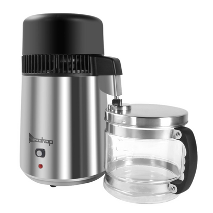 750W Water Distiller & Purifier - Stainless Steel, Glass Water Filters