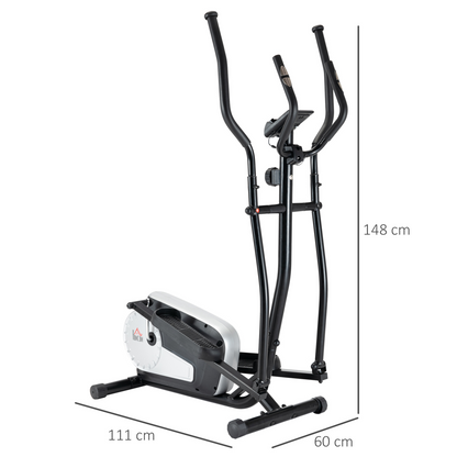 Elliptical Cross Trainer w/ Adjustable Resistance, LCD Monitor, Wheels