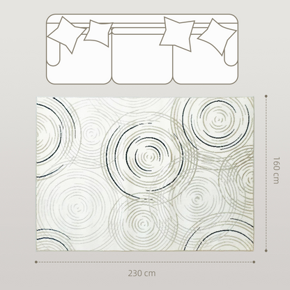 Elegance Swirl Area Rug - Durable, Hypoallergenic, Perfect for Any Room!