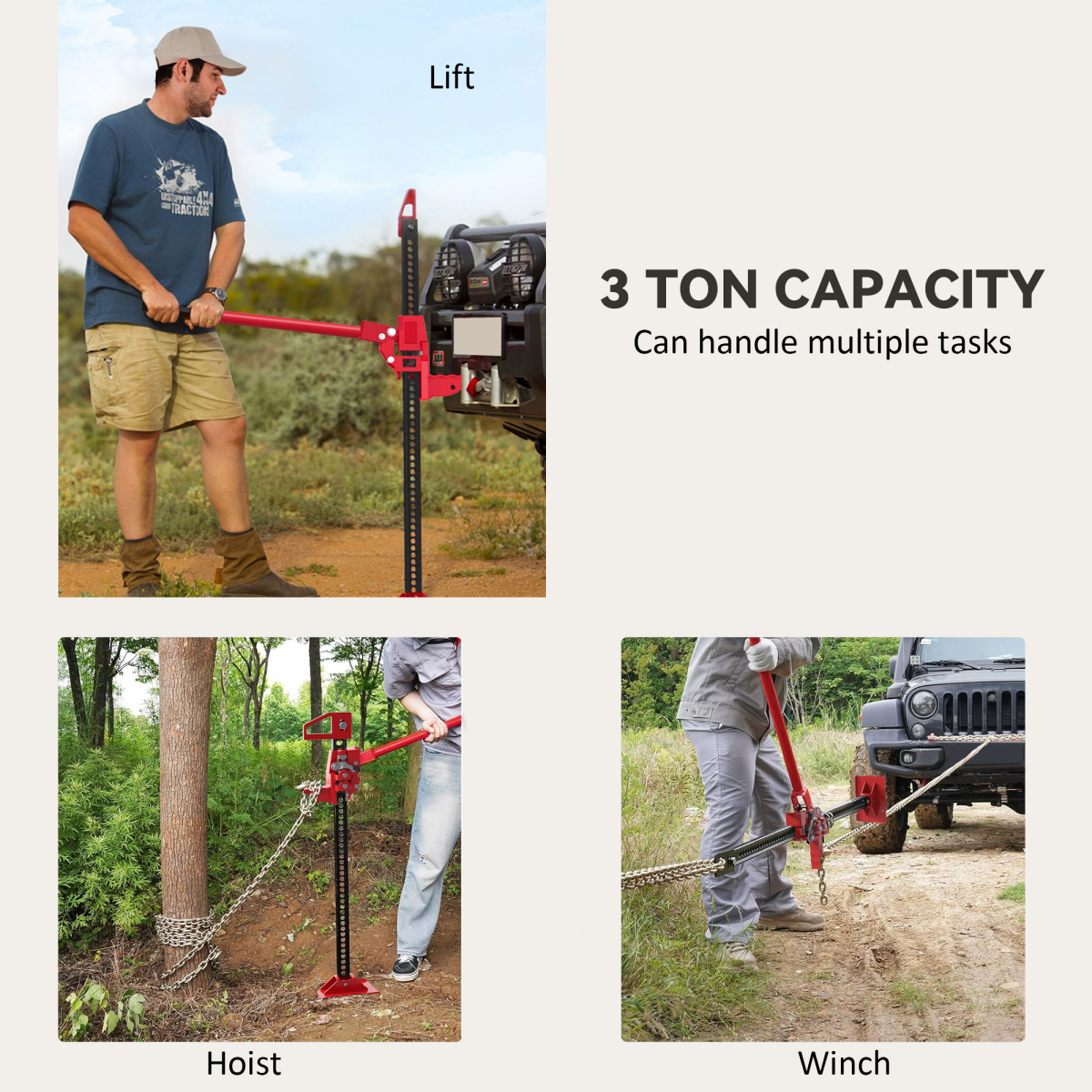 Heavy-Duty 3 Tonne Car Jack with Anti-Rust Coating & Easy Lever Operation