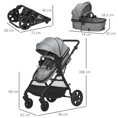 Ultimate Foldable Baby Pushchair - Reclines, Compact & Lightweight Travel Stroller