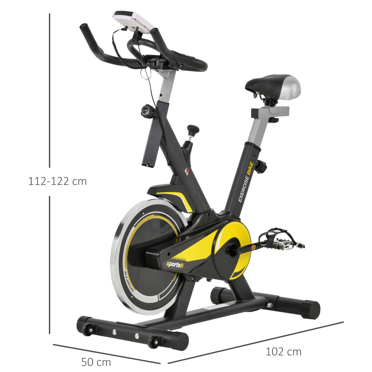 Exercise Bike 10KG Flywheel Cycling w/ Adjustable Resistance LCD Display