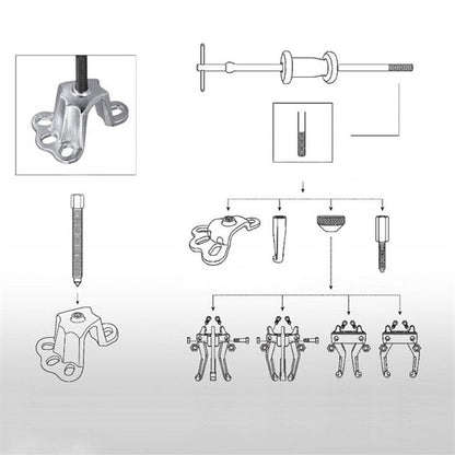 Heavy-Duty Slide Hammer Dent Puller Kit: Axle, Hub and Wheel Bearing Remover
