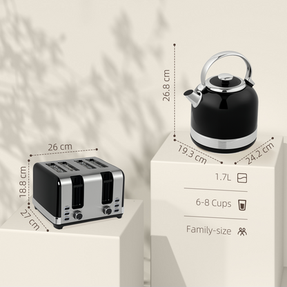 Kettle & 4-Slice Toaster Set