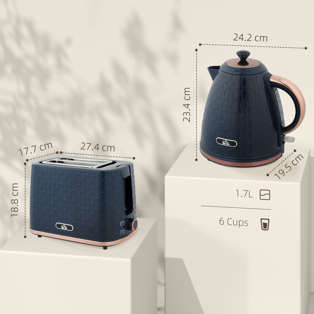 Sleek Kettle & Toaster Set