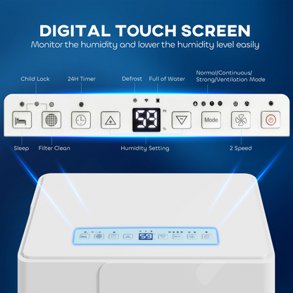 Dehumidifier with Filter, Auto Defrost, for Home Laundry Drying 30L