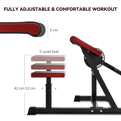 Adjustable Preacher Curl Bench with Elbow Cushion for Home Gym