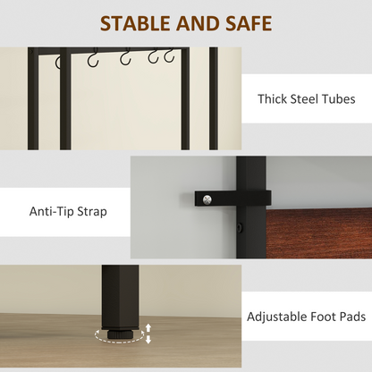 Elegant 5-in-1 Hall Tree & Entryway Bench with Shoe Storage - Rustic Charm