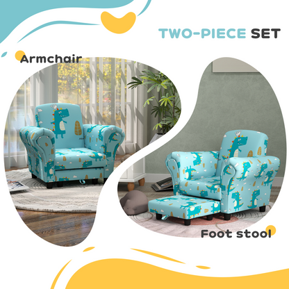 Kids Sofa Set with Stool