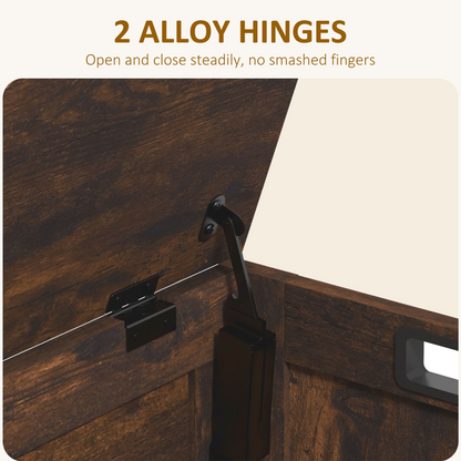 Versatile Rustic Brown Storage Bench: Stylish Organizer & Seat All-in-One