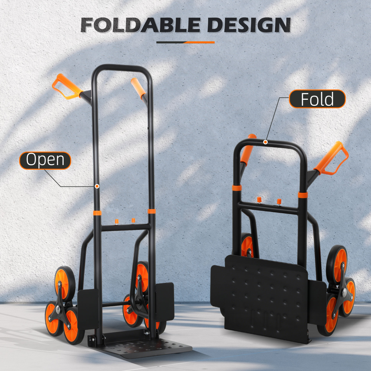 Foldable Hand Truck Pro - Compact, Heavy-Duty Folding Cart