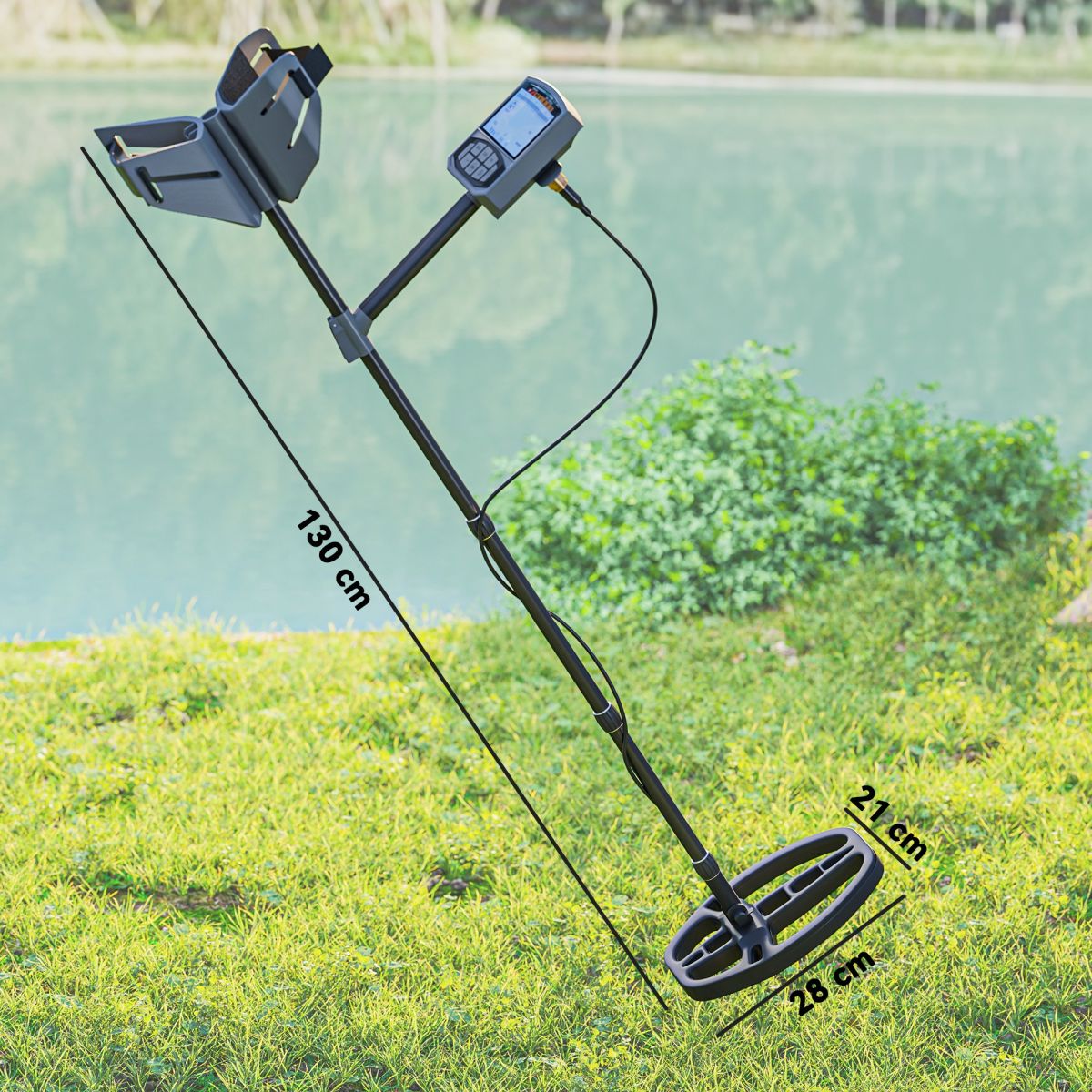 Outsunny Gold Metal Detector with DSP Chip, 5 Modes, IP68 Waterproof Coil