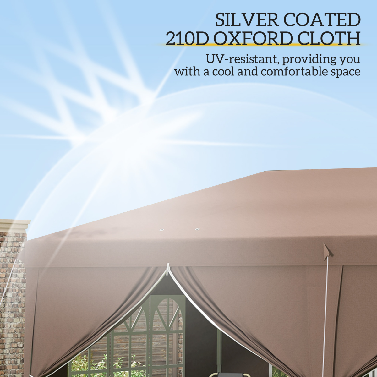 3 x 6m Pop Up Gazebo Height Adjustable Party Tent w/ Storage Bag Black