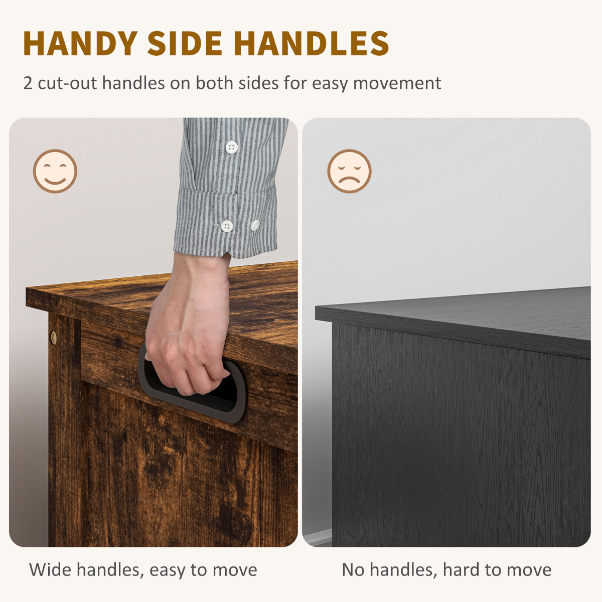 Versatile Rustic Brown Storage Bench: Stylish Organizer & Seat All-in-One