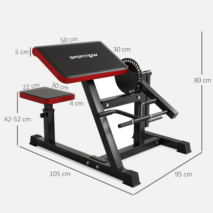 Adjustable Preacher Curl Bench with Elbow Cushion for Home Gym
