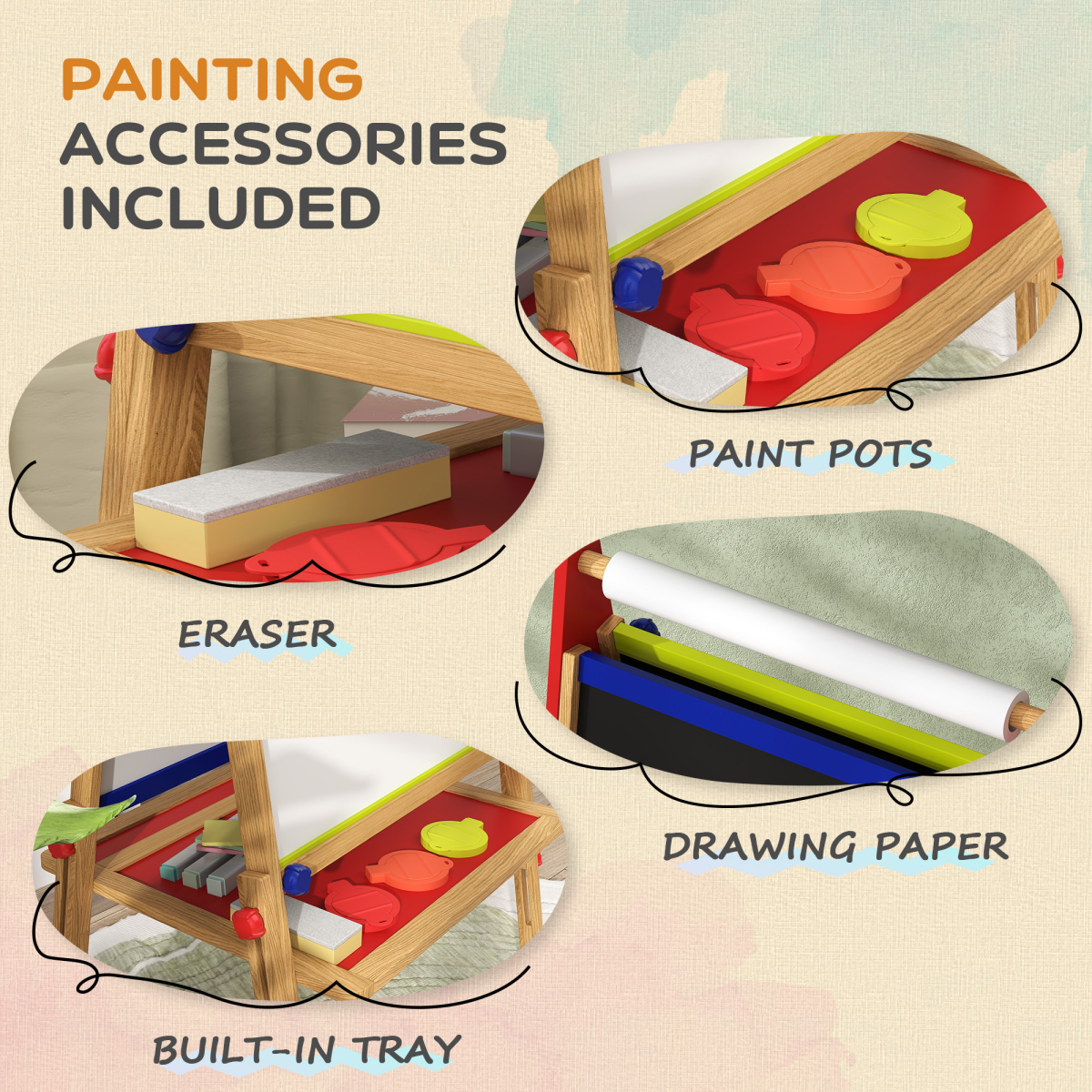Kids Art Easel - Mess-Free Painting & Drawing Station
