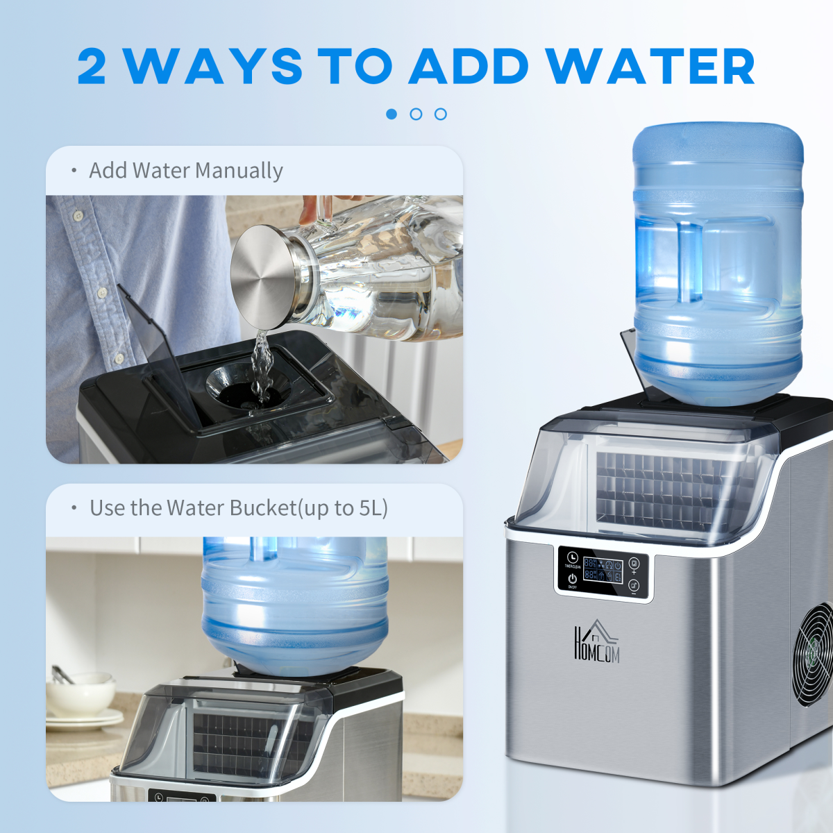 Ice Maker Machine Counter Top Ice Cube Maker for Home 20kg in 24 Hrs