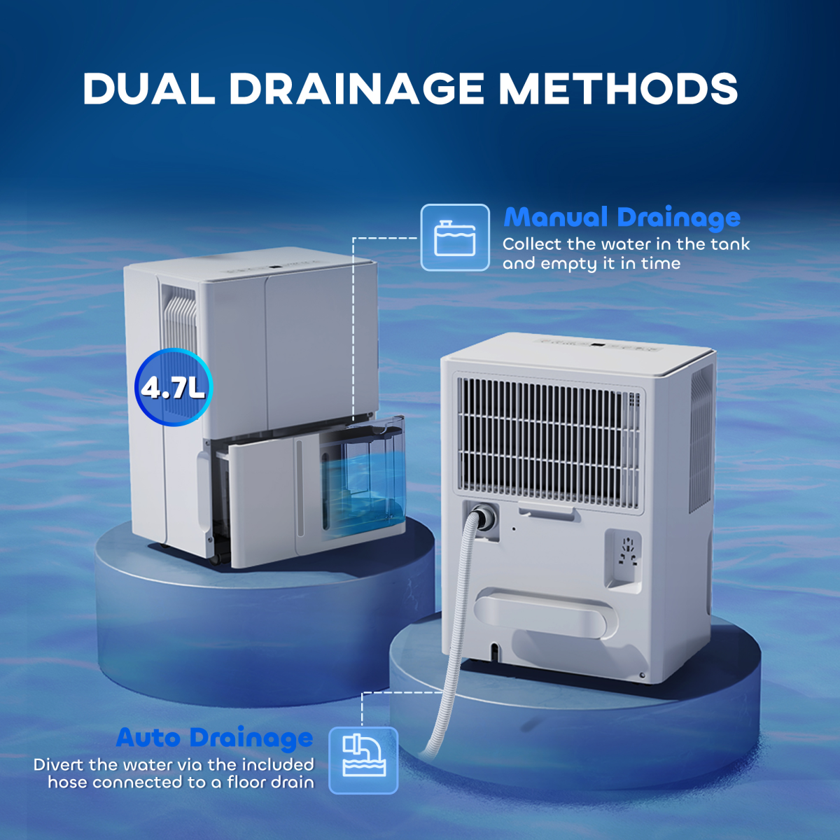 Dehumidifier with Filter, Auto Defrost, for Home Laundry Drying 30L