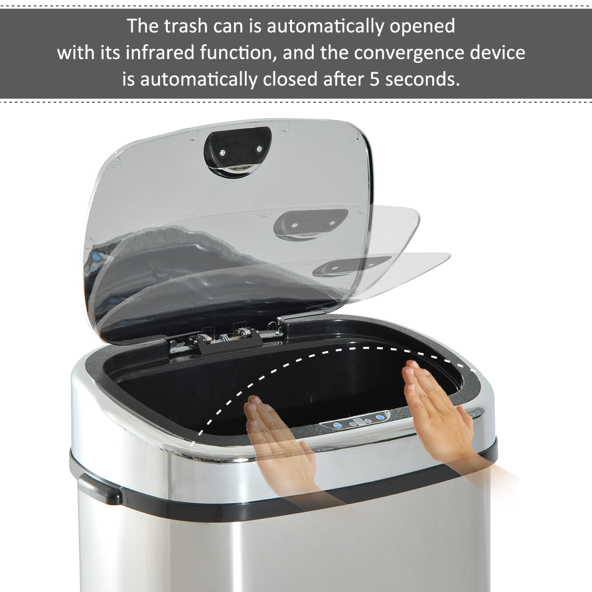 Steel Auto Trash Bin