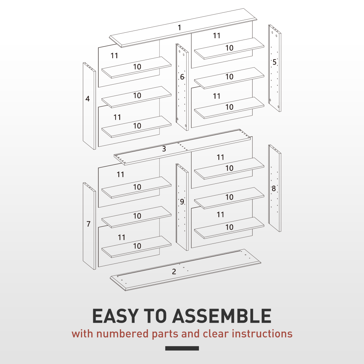 Compact Multi-Storage Cabinet with 16 Spaces for CDs, DVDs, and Blu-rays