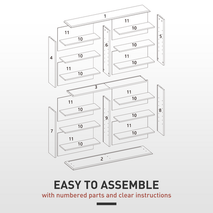 Compact Multi-Storage Cabinet with 16 Spaces for CDs, DVDs, and Blu-rays