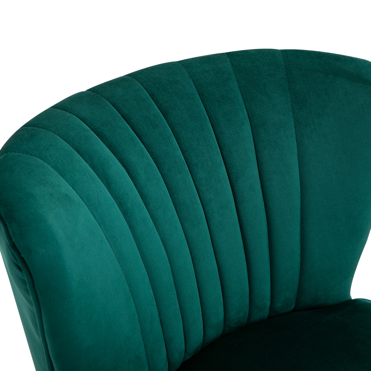 HOMCOM Velvet Accent Tub Chair - Green, Plush Comfort for Any Room