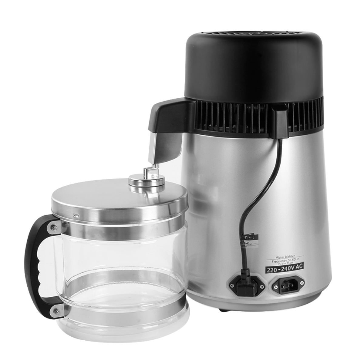 750W Water Distiller & Purifier - Stainless Steel, Glass Water Filters