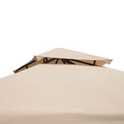 3x3m Outdoor Gazebo Tent W/Netting, 2-tier Roof
