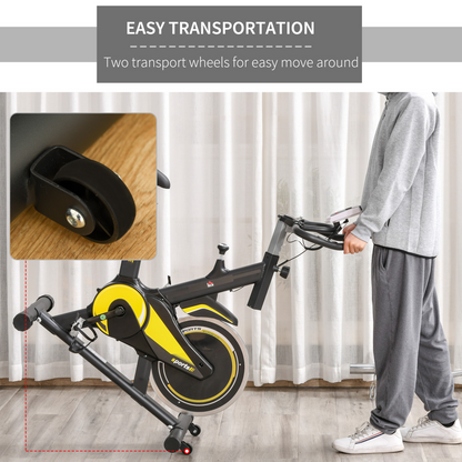 Exercise Bike 10KG Flywheel Cycling w/ Adjustable Resistance LCD Display