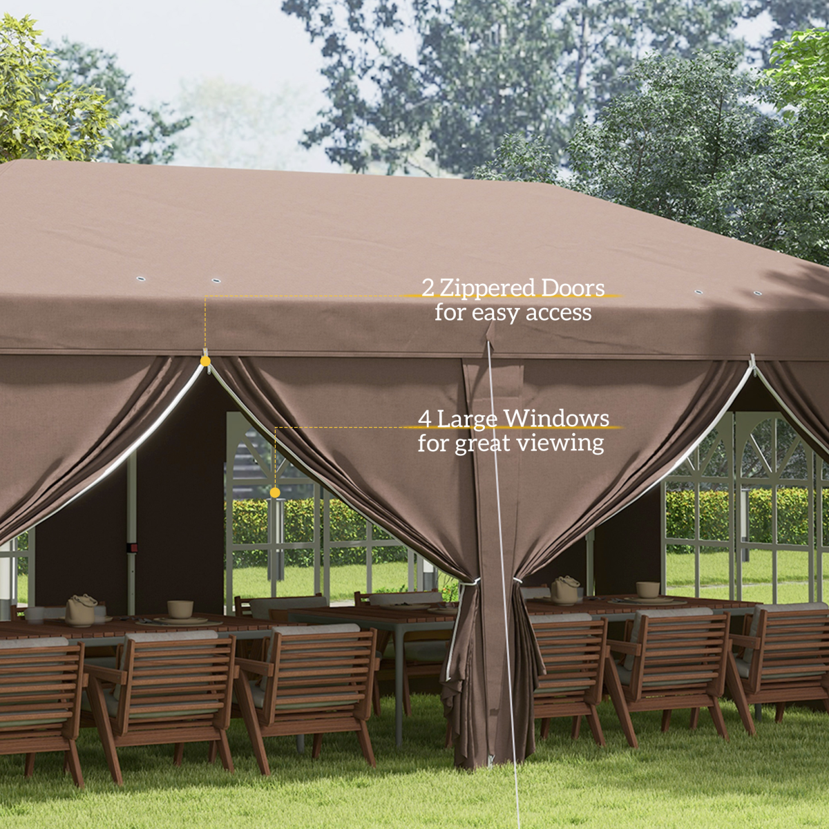 3 x 6m Pop Up Gazebo Height Adjustable Party Tent w/ Storage Bag Black